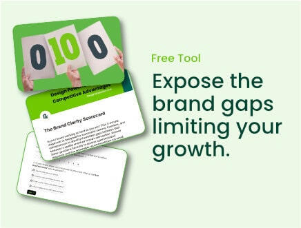 The Brand Clarity Scorecard Hands holding scorecards for a brand